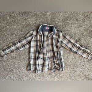 💜Men's Plaid Shirt - Brown and Gray